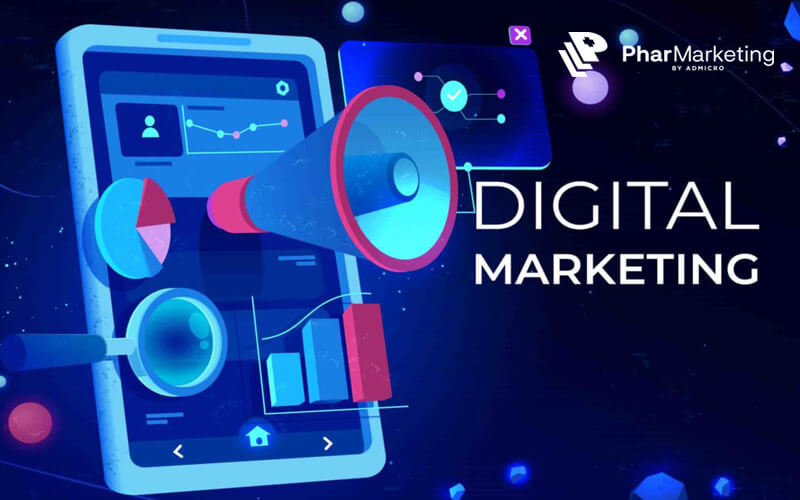 Digital Marketing là chiến lược  tiếp thị sử dụng internet và các phương tiện kỹ thuật số để quảng bá sản phẩm/dịch vụ đến khách hàng 