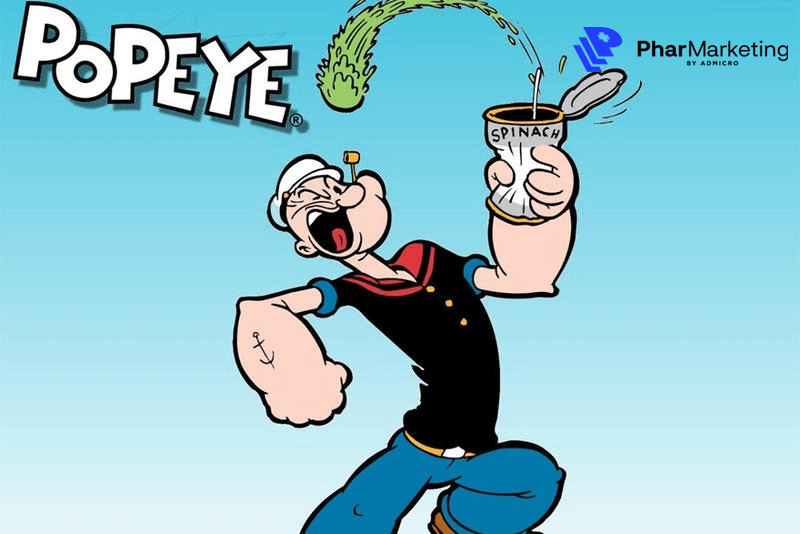 Ví dụ về product placement popeye
