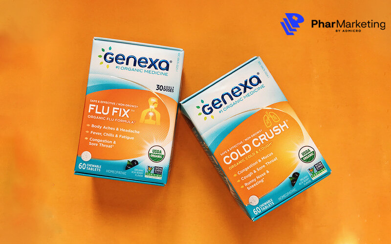 Thiết kế bao bì thuốc điều trị cảm cúm Genexa