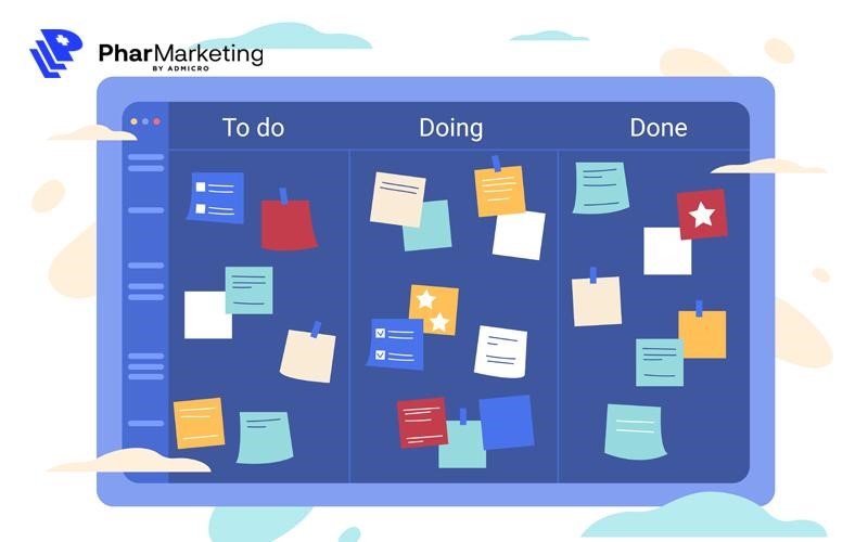 Storyboard trong mô hình Agile marketing là giao diện thể hiện tất cả các công việc cần thực hiện