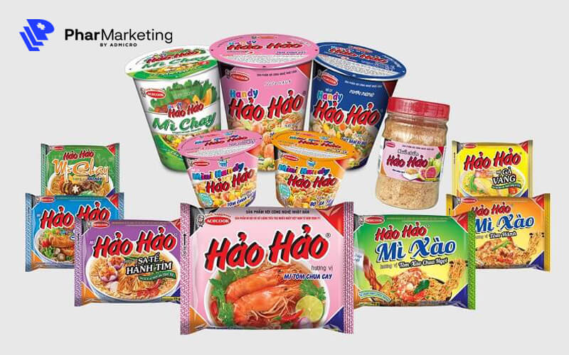 Các sản phẩm đa dạng hương vị của mì ăn liền Hảo Hảo